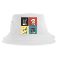 Cat Ladies Vote Fun Election Theme Cute Kittens Sustainable Bucket Hat