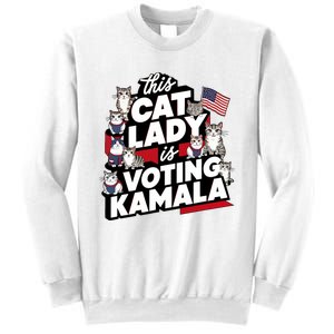 Cat Lady Voting For Kamala Harris 2024 1st Female President Sweatshirt