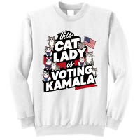 Cat Lady Voting For Kamala Harris 2024 1st Female President Sweatshirt