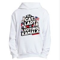 Cat Lady Voting For Kamala Harris 2024 1st Female President Urban Pullover Hoodie