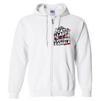 Cat Lady Voting For Kamala Harris 2024 1st Female President Full Zip Hoodie