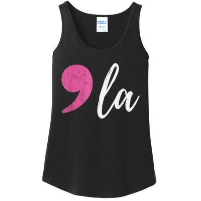 Comma +  La Vote Kamala Harris For President 2024 Election Ladies Essential Tank