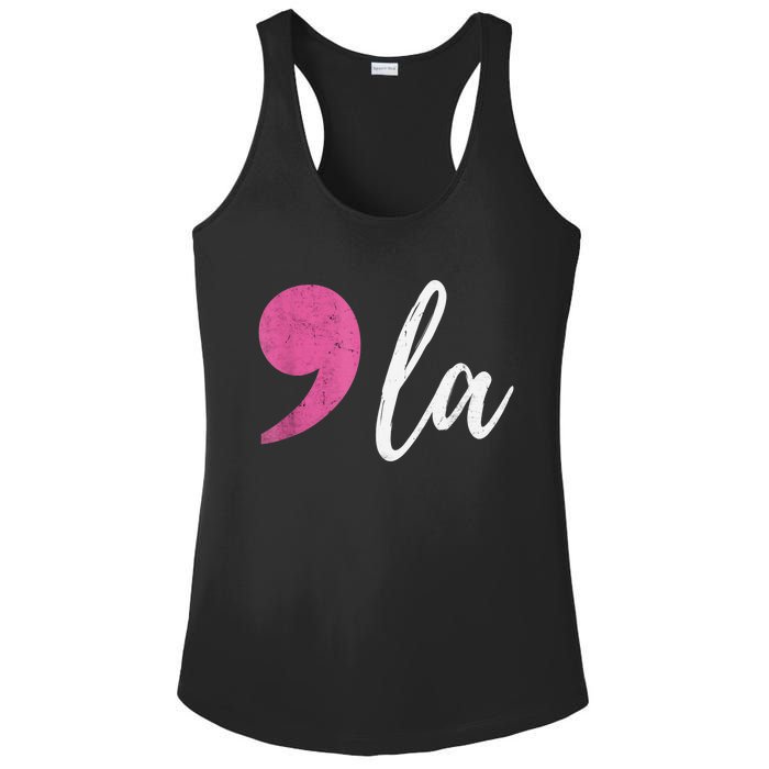 Comma +  La Vote Kamala Harris For President 2024 Election Ladies PosiCharge Competitor Racerback Tank