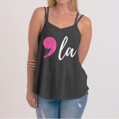 Comma +  La Vote Kamala Harris For President 2024 Election Women's Strappy Tank