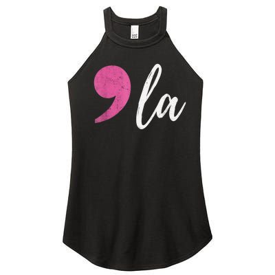 Comma +  La Vote Kamala Harris For President 2024 Election Women's Perfect Tri Rocker Tank