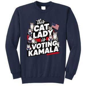 Cat Lady Voting For Kamala Harris 2024 1st Female President Gift Sweatshirt