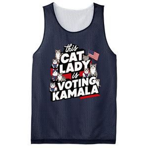 Cat Lady Voting For Kamala Harris 2024 1st Female President Gift Mesh Reversible Basketball Jersey Tank