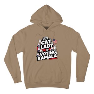 Cat Lady Voting For Kamala Harris 2024 1st Female President Gift Hoodie