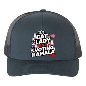 Cat Lady Voting For Kamala Harris 2024 1st Female President Yupoong Adult 5-Panel Trucker Hat