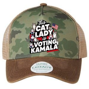 Cat Lady Voting For Kamala Harris 2024 1st Female President Legacy Tie Dye Trucker Hat