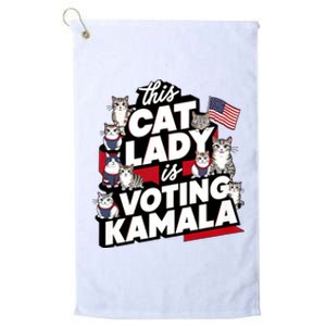 Cat Lady Voting For Kamala Harris 2024 1st Female President Platinum Collection Golf Towel