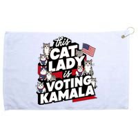 Cat Lady Voting For Kamala Harris 2024 1st Female President Grommeted Golf Towel