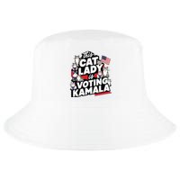 Cat Lady Voting For Kamala Harris 2024 1st Female President Cool Comfort Performance Bucket Hat