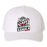 Cat Lady Voting For Kamala Harris 2024 1st Female President Yupoong Adult 5-Panel Trucker Hat