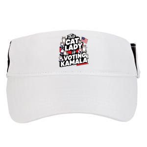 Cat Lady Voting For Kamala Harris 2024 1st Female President Adult Drive Performance Visor