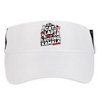 Cat Lady Voting For Kamala Harris 2024 1st Female President Adult Drive Performance Visor