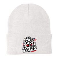 Cat Lady Voting For Kamala Harris 2024 1st Female President Knit Cap Winter Beanie