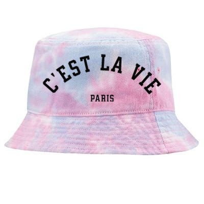 Cest La Vie Paris France Vintage Summer Graphic Tie-Dyed Bucket Hat