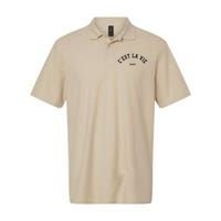 Cest La Vie Paris France Vintage Summer Graphic Softstyle Adult Sport Polo