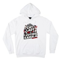 Cat Lady Voting For Kamala Harris 2024 1st Female President Hoodie