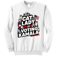 Cat Lady Voting For Kamala Harris 2024 1st Female President Sweatshirt