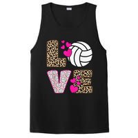 Cute Love Volleyball Leopard Print  Ladies Volleyball PosiCharge Competitor Tank