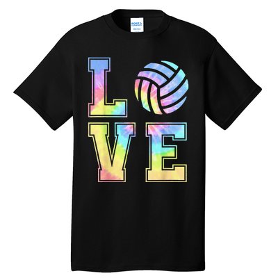 Cute Love Volleyball Tie Dye Volleyball funny player coach Tall T-Shirt