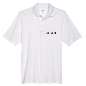 CEst La Vie French Saying Graphic Design Men's Origin Performance Pique Polo