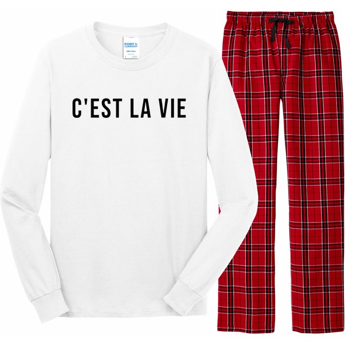 CEst La Vie French Saying Graphic Design Long Sleeve Pajama Set