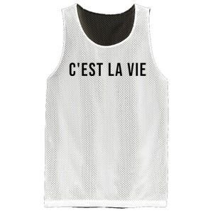 CEst La Vie French Saying Graphic Design Mesh Reversible Basketball Jersey Tank