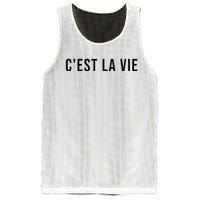 CEst La Vie French Saying Graphic Design Mesh Reversible Basketball Jersey Tank