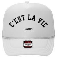 Cest La Vie Paris France Women Vintage Summer Graphic High Crown Mesh Back Trucker Hat