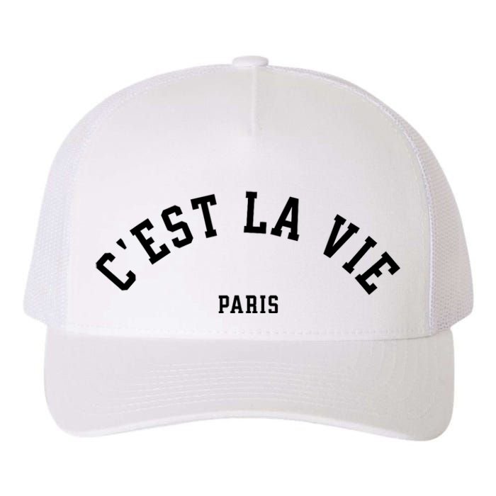 Cest La Vie Paris France Women Vintage Summer Graphic Yupoong Adult 5-Panel Trucker Hat