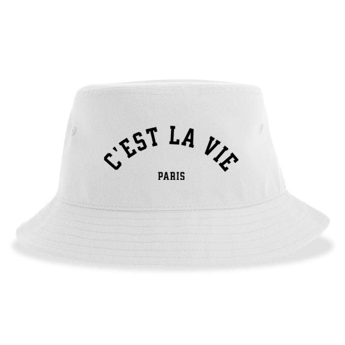 Cest La Vie Paris France Women Vintage Summer Graphic Sustainable Bucket Hat