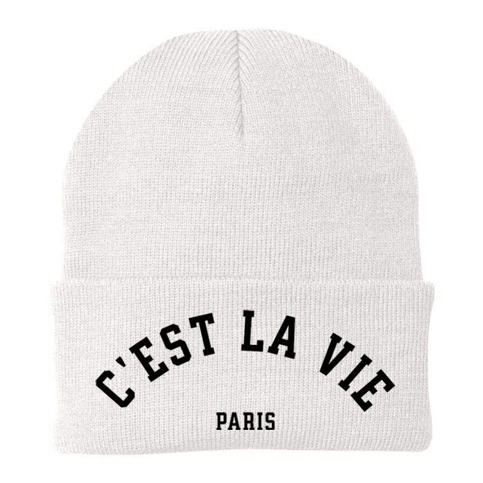 Cest La Vie Paris France Women Vintage Summer Graphic Knit Cap Winter Beanie