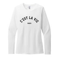 Cest La Vie Paris France Women Vintage Summer Graphic Womens CVC Long Sleeve Shirt