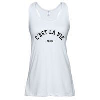 Cest La Vie Paris France Women Vintage Summer Graphic Ladies Essential Flowy Tank