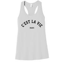 Cest La Vie Paris France Women Vintage Summer Graphic Women's Racerback Tank