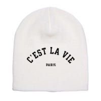 Cest La Vie Paris France Women Vintage Summer Graphic Short Acrylic Beanie