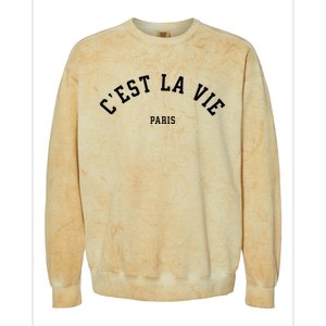 CEst La Vie Paris France Summer Colorblast Crewneck Sweatshirt