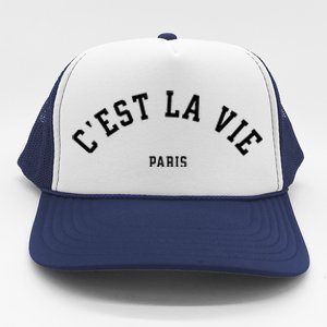 CEst La Vie Paris France Summer Trucker Hat