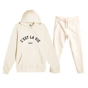 CEst La Vie Paris France Summer Premium Hooded Sweatsuit Set