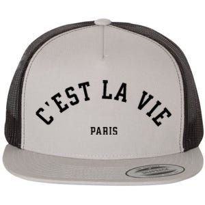 CEst La Vie Paris France Summer Flat Bill Trucker Hat