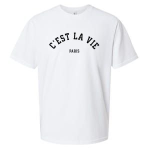 CEst La Vie Paris France Summer Sueded Cloud Jersey T-Shirt