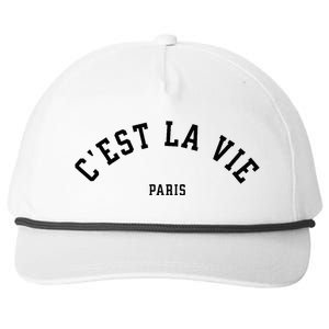 CEst La Vie Paris France Summer Snapback Five-Panel Rope Hat