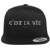 CEst La Vie Cute French Paris Europe European Travel Flat Bill Trucker Hat