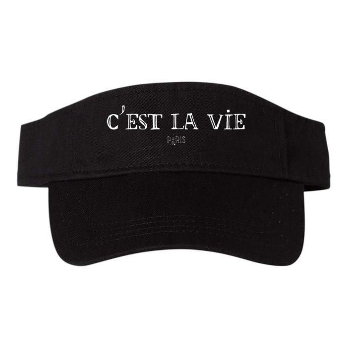 CEst La Vie Cute French Paris Europe European Travel Valucap Bio-Washed Visor