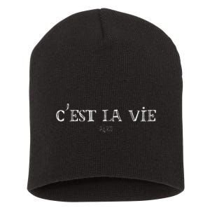 CEst La Vie Cute French Paris Europe European Travel Short Acrylic Beanie