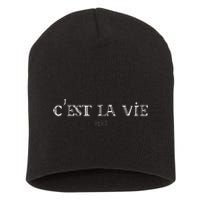 CEst La Vie Cute French Paris Europe European Travel Short Acrylic Beanie