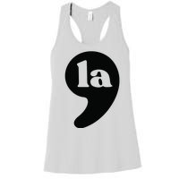 Comma La Vice President 2024 Kamala Harris Election Women's Racerback Tank